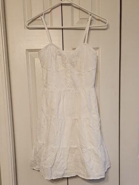 Hollister White Eyelet Summer Tank Dress Size S